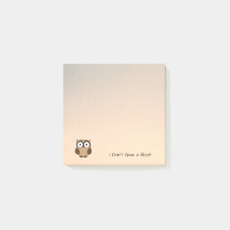 I Don't Give a Hoot Owl Custom Post-it Notes