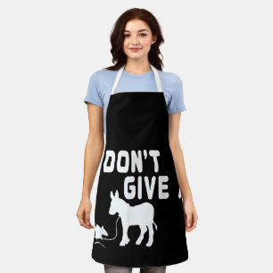 I don't give a Rat gift funny Donkey, Animal Joke  Apron
