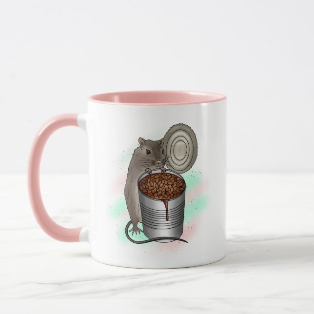 I don&#x27;t give a Rat! Rat and Bake Beans Mug (Left)