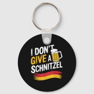 I Dont Give A Schnitzel German Beer Wurst Funny Key Ring