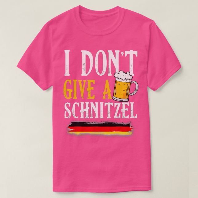 I Don't Give A Schnitzel German Beer Wurst Funny O T-Shirt (Design Front)