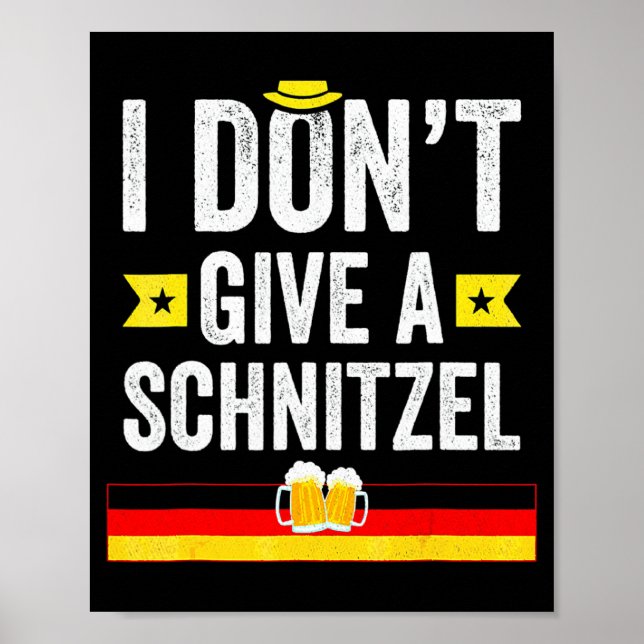I Dont Give A Schnitzel German  Poster (Front)