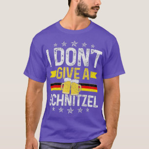 I Don't Give A Schnitzel Oktoberfest German Flag F T-Shirt