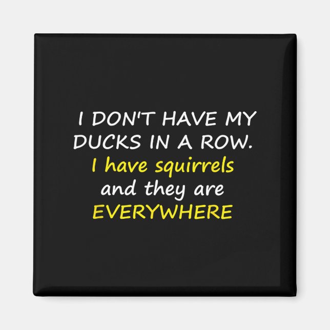 I Don't Have My Ducks In A Row.  Magnet (Front)