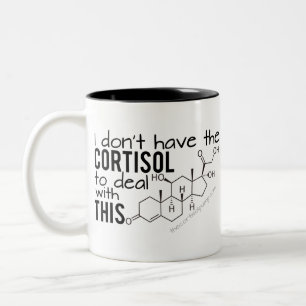 I don't have the Cortisol to deal with THIS! Two-Tone Coffee Mug
