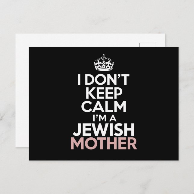 I Don't Keep Calm I'm A Jewish Mother Hanukkah  Postcard (Front/Back)