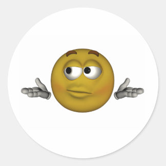 I dont know classic round sticker