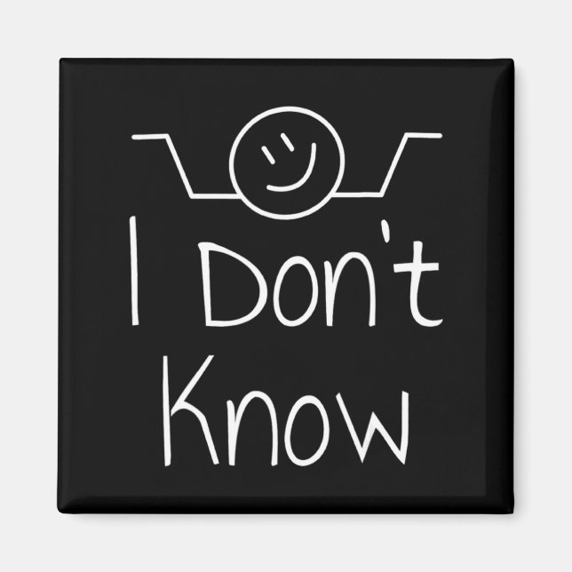 I Dont Know Hand Drawn Shrug Funny _2  Magnet (Front)