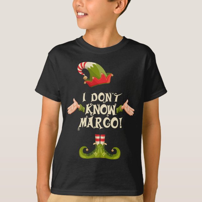 I Don't Know-Margo Elf Family Matching Christmas L T-Shirt (Front)