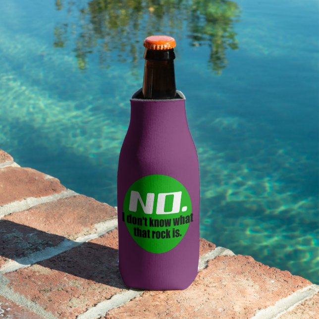 I Don't Know What That Rock Is (Green) Bottle Cooler (In Situ Pool)