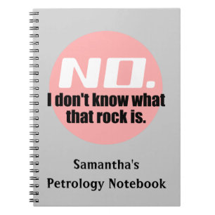 I Don't Know What That Rock Is (Pink) Spiral Notebook