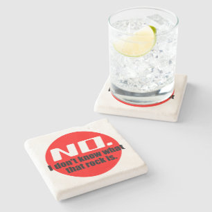 I Don't Know What That Rock Is (Red) Stone Coaster
