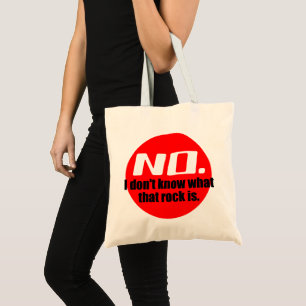 I Don't Know What That Rock Is (Red) Tote Bag