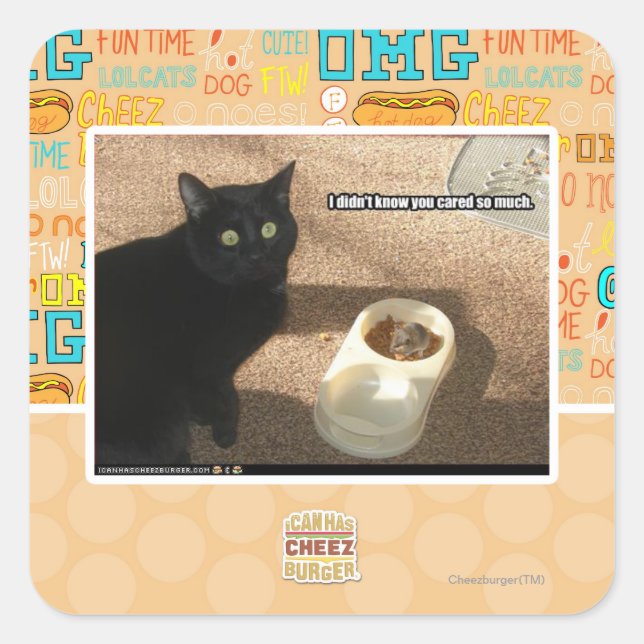 I don't know you cared square sticker (Front)