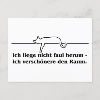 I don't lie lazy around cats humor postcard