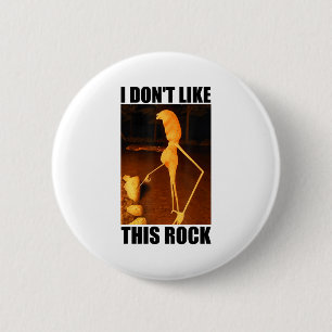 I Don't Like This Rock Funny Marcus The Worm Meme 6 Cm Round Badge