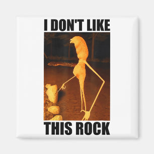 I Don't Like This Rock Funny Marcus The Worm Meme  Magnet