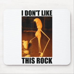 I Don't Like This Rock Funny Marcus The Worm Meme Mouse Pad
