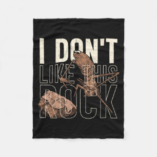 I Don't Like This Rock Marcus The Worm Meme Funny  Fleece Blanket