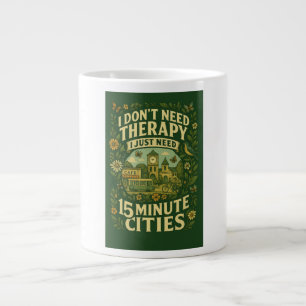 I don't need therapy, I just need 15 minute Cities Large Coffee Mug