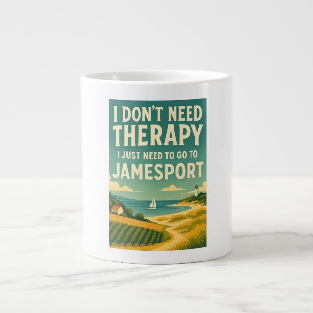 I don't need therapy, I just need Jamesport Large Coffee Mug (Front)
