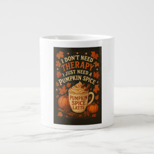 I don't need therapy, I need a pumpkin spice latte Large Coffee Mug