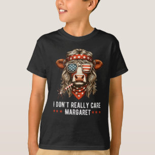 I Dont Really Care Margaret American Flag Funny T-Shirt