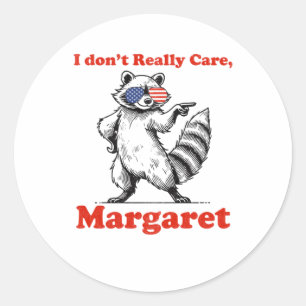I Dont Really Care Minimalist 1 Classic Round Sticker