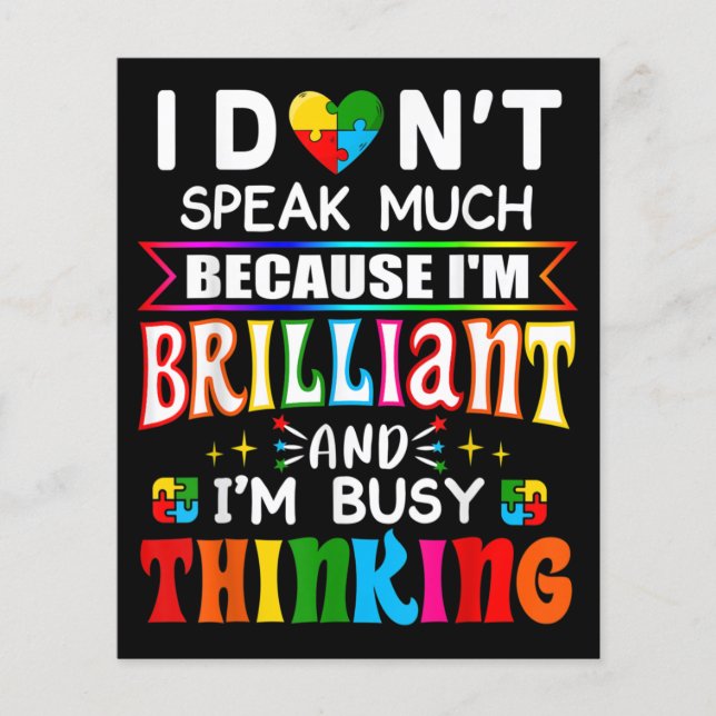 I Dont Speak Much Brilliant Autism Autistic (Front)