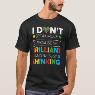 I Don't Speak Much Piece Autism Awareness Accept S T-Shirt