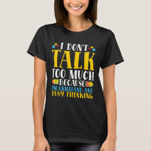 I Dont Talk Too Much  Month Ribbon Puzzle T-Shirt