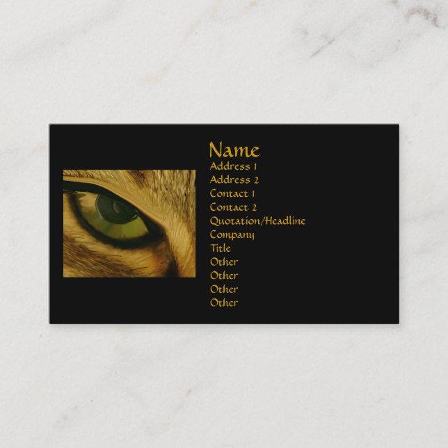 I Don't Think So v1 business card (Front)