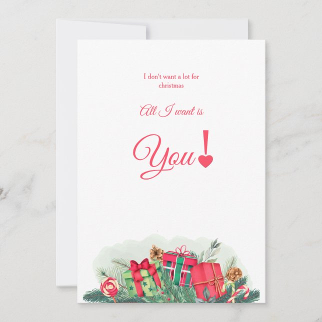 I Don't Want A Lot For Christmas Card (Front)