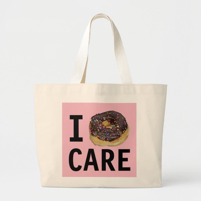I DONUT CARE TOTE purse bag (Front)