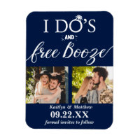 I Do's & Free Booze Modern Wedding Save The Date