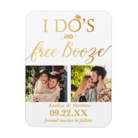 I Do's & Free Booze Modern Wedding Save The Date