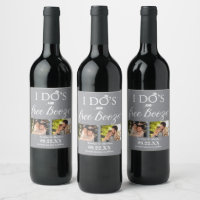 I Do's & Free Booze Modern Wedding Save The Date