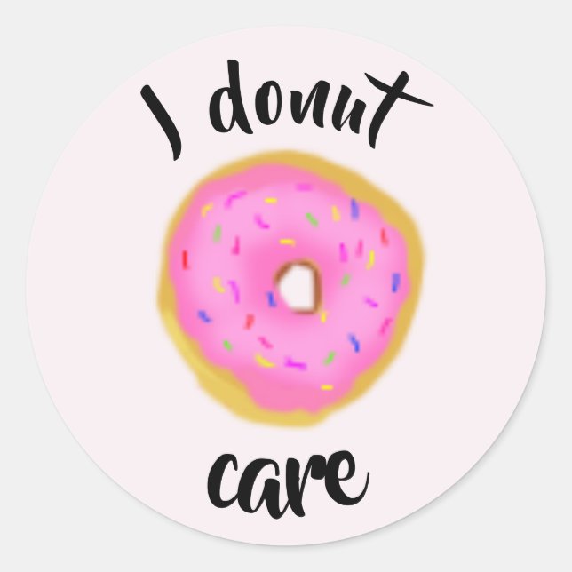 I doughnut care classic round sticker (Front)