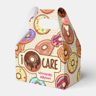 I Doughnut Care Cute Funny Doughnut Sweet Treats Favour Box