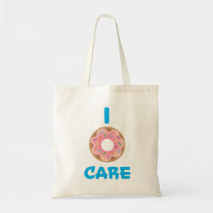 I Doughnut Care Emoji Pun Tote Bag