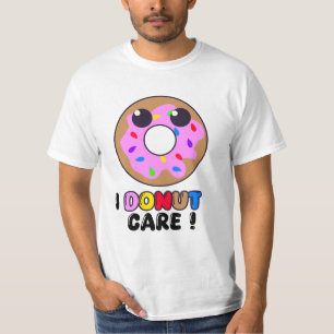 I Doughnut Care – Funny Doughnut Doodle, Sweet Ske T-Shirt