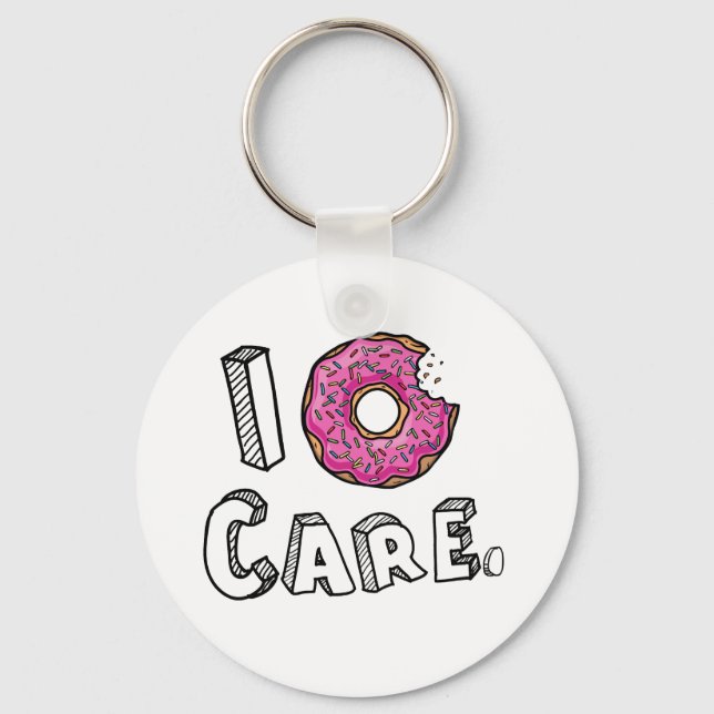 I Doughnut Care Funny Key Ring (Front)