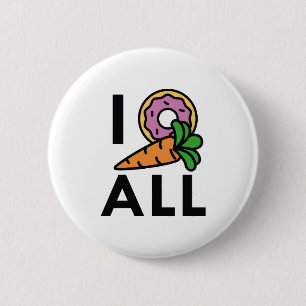 I Doughnut Carrot All 6 Cm Round Badge