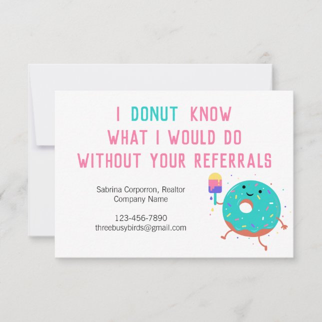 I doughnut know what I would do without you RSVP Card (Front)