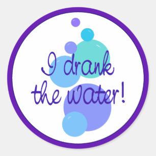 I Drank the Water Classic Round Sticker