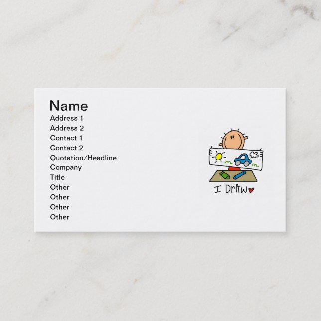 I Draw Business Card (Front)