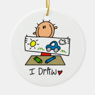 I Draw Ceramic Tree Decoration