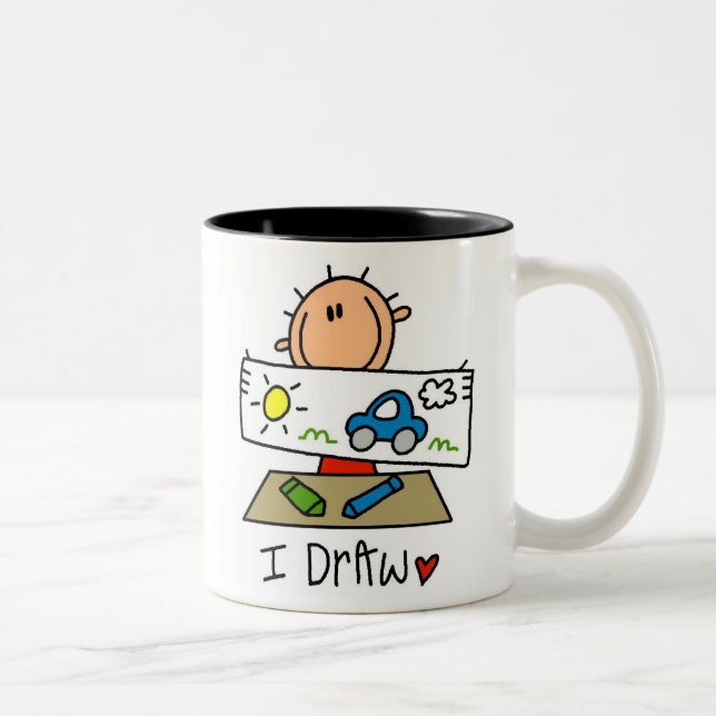I Draw Two-Tone Coffee Mug (Right)