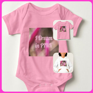 I Dream in Pink Abstract Baby Bodysuit