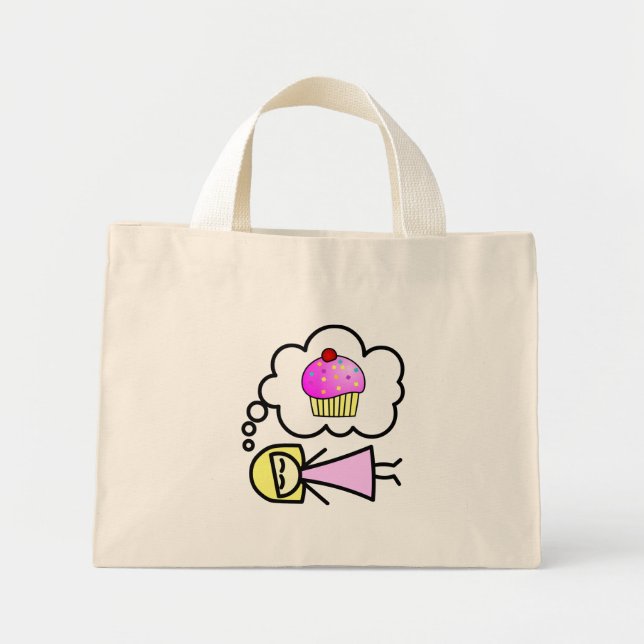 I dream of cupcakes mini tote bag (Front)